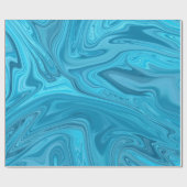 青い波絵画の |最高の絵画抽象芸術 ラッピングペーパー (フラット)