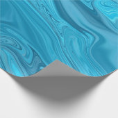 青い波絵画の |最高の絵画抽象芸術 ラッピングペーパー (角)