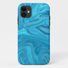 青い波絵画の |最高の絵画抽象芸術 iPhone 11 ケース