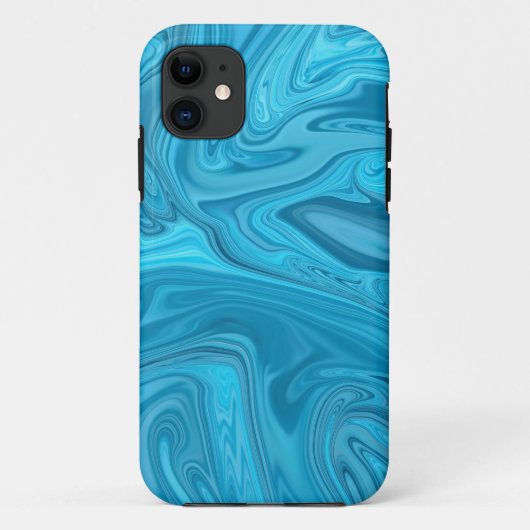 青い波絵画の |最高の絵画抽象芸術 Case-Mate iPhoneケース (裏面)