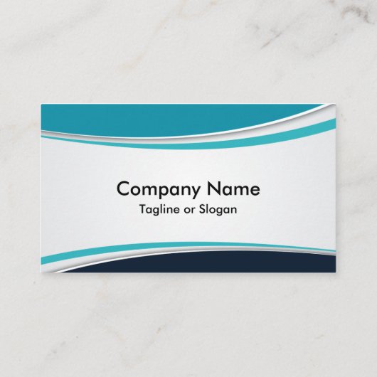 青い波線 名刺 (裏面)