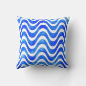 青い波飾り水色 クッション (裏面)