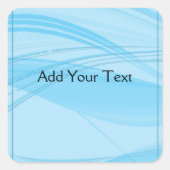 青い波 スクエアシール (正面)