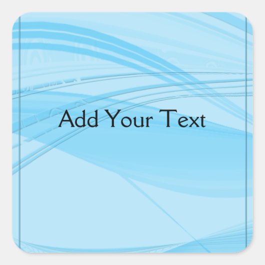 青い波 スクエアシール (正面)