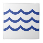青い波 タイル (正面)