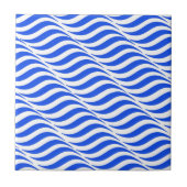 青い波 タイル (正面)