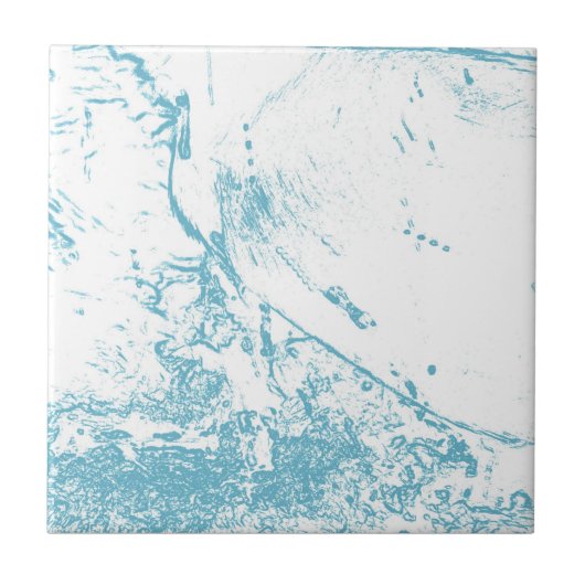 青い波 タイル (正面)