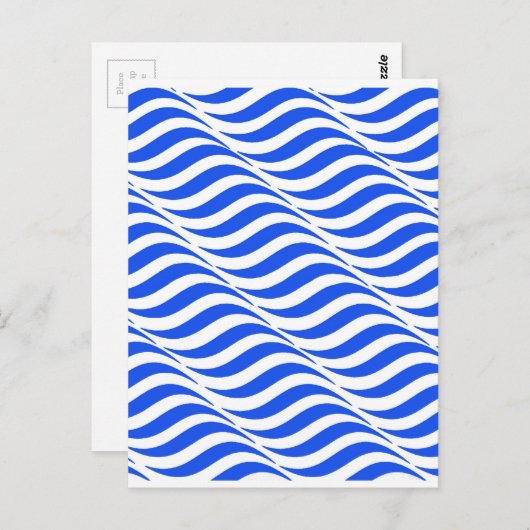 青い波 ポストカード (正面/裏面)