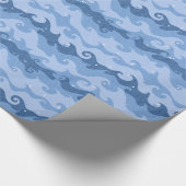 青い波 ラッピングペーパー (角)