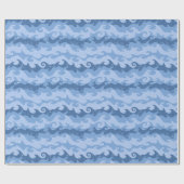 青い波 ラッピングペーパー (フラット)