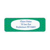 青い波 ラベル (正面)