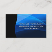 青い波 | QRコード名刺 名刺 (裏面)