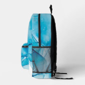 青い泥酔アルコールインク プリントバックパック (右)