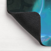 青い注目された世界 マウスパッド (コーナー)