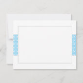 青い洗礼のお礼カード ノートカード (裏面)