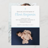 青い洗礼の招待 招待状 (正面/裏面)