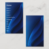 青い流動コンテンポラリーなビジネスプロフィールカード 名刺 (正面/裏面)