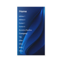 青い流動コンテンポラリーなビジネスプロフィールカード