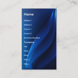青い流動コンテンポラリーなビジネスプロフィールカード 名刺