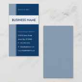 青い流線 名刺 (正面/裏面)