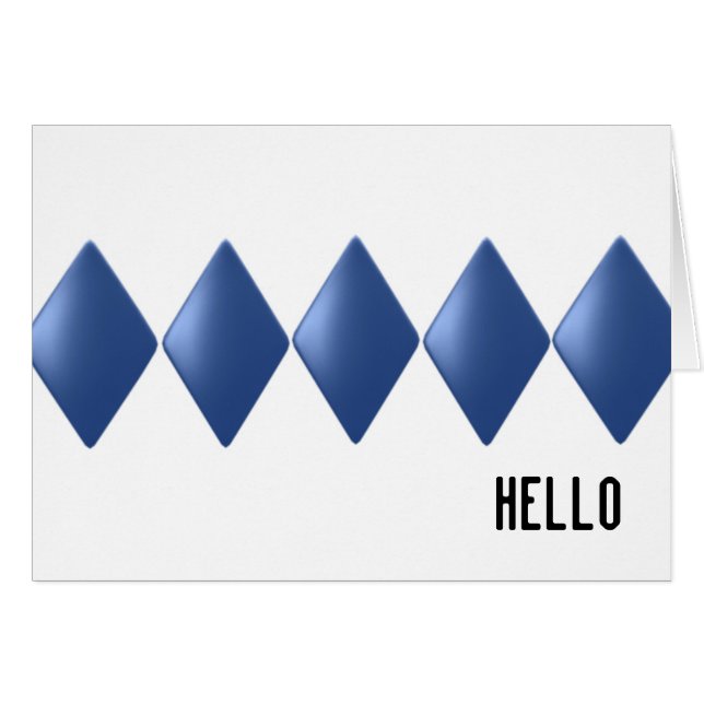 青い浮動ダイヤモンド (正面横)