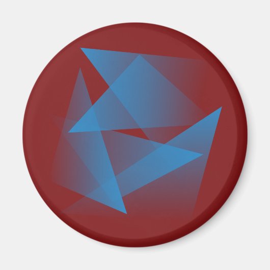 青い浮動フラグメント マグネット (正面)