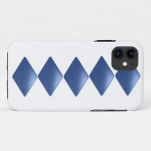 青い浮遊ダイヤモンド柄 Case-Mate iPhoneケース (裏面(横))