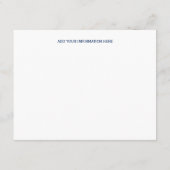 青い海と樹の生命のバーミッツヴァ情報 エンクロージャーカード (裏面)