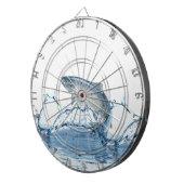 青い海に浮かぶ大きな魚 ダーツボード (正面右)