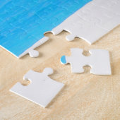 青い海に燃える炎の湾 ジグソーパズル (側面)