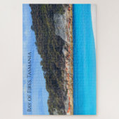 青い海に燃える炎の湾 ジグソーパズル (縦)