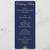 青い海のウェディングメニュー オーダーメイド招待状 メニュー (正面)