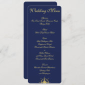 青い海のウェディングメニュー オーダーメイド招待状 メニュー (正面/裏面)