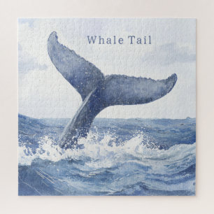 青い海のクジラの尾 ジグソーパズル