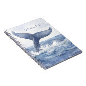青い海のクジラの尾 ノートブック (右側)