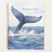 青い海のクジラの尾 プランナー手帳 (正面)