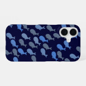 青い海のクジラ iPhone 16ケース (裏面横)