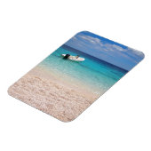 青い海のスピードボート マグネット (左側)