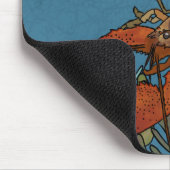 青い海のロブスター パーソナライズされた マウスパッド (コーナー)