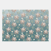 青い海の下の深い ラッピングペーパーシート (正面3)