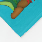 青い海の人魚およびイルカ フリースブランケット (角)