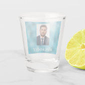 青い海の写真名 ショットグラス (裏面)