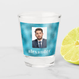 青い海の写真名 ショットグラス