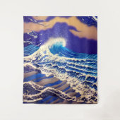 青い海の壮大さ タペストリー (正面)