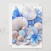 青い海の夢の少年誕生日パーティーへの招待状 招待状 (裏面)