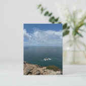 青い海の崖、ポルトガル、写真旅行 シーズンポストカード (スタンド正面)