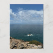 青い海の崖、ポルトガル、写真旅行 シーズンポストカード (正面)