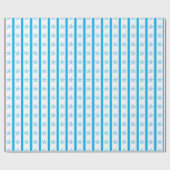 青い海の星とストライプ夏の継ぎ目結婚なし ラッピングペーパー (フラット)