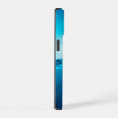 青い海の水中 iPhone 15ケース (右側面)