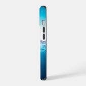 青い海の水中 iPhone 15ケース (左側面)